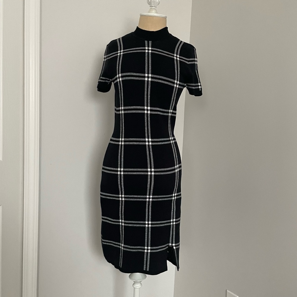 Abercrombie & Fitch Plaid Sweater Dress
